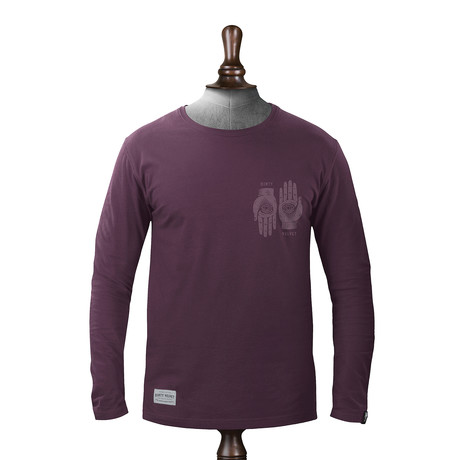 Handy Long Sleeve T-shirt // Burgundy (XS)