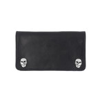 Leather Wallet + Skull Snaps + Oval Logo