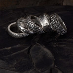 Slash Texture Stackable Ring (Size 11)