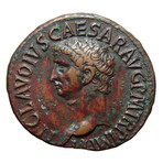 Imperial Rome // Claudius Bronze As, Struck 42 AD