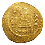 Byzantine Empire Gold Solidus, 610-641 AD // The True Cross