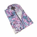Marty Print Button-Up Shirt // Multicolor (S)