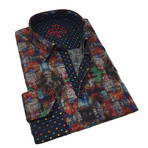 Gerald Print Button-Up Shirt // Multicolor (M)