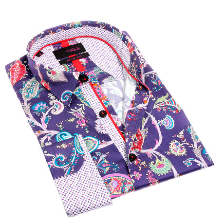Johnny Print Button-Up Shirt // Multicolor (4XL)