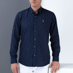 Davis Button-Up Shirt // Dark Blue (Small)