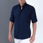 Levi Button-Up Shirt // Dark Blue (Small)