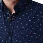 Jose Button-Up Shirt // Dark Blue (Small)