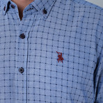 Mel Button-Up Shirt // Dark Blue (Small)