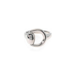 Gucci Horsebit 18k White Gold Ring // Ring Size: 6.75