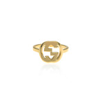 Gucci Icon 18k Yellow Gold Logo Ring // Ring Size: 6