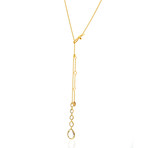 Gucci Rocca 18k Yellow Gold Quartz Lariat Necklace