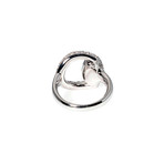 Gucci Horsebit 18k White Gold Statement Ring // Ring Size: 6.25