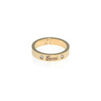 Gucci Icon 18k Yellow Gold Diamond Band Ring // Ring Size: 7.25