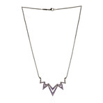 Stephen Webster Lady Stardust 18k White Gold Amethyst + Sapphire Necklace