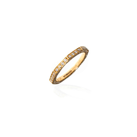 Stephen Webster Deco 18k Yellow Gold Diamond Band Ring // Ring Size: 6.75