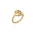 Gucci Icon 18k Yellow Gold Logo Ring // Ring Size: 6