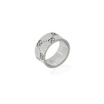 Gucci Icon 18k White Gold Band Ring // Ring Size: 5.5
