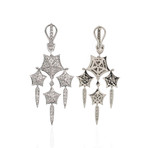 Stephen Webster Stargazer 18k White Gold Diamond Dangle Earrings