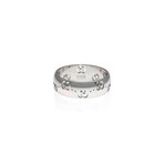 Gucci Icon 18k White Gold Band Ring // Ring Size: 5.75