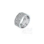 Gucci 18k White Gold Stardust Diamond Ring // Ring Size: 6.5