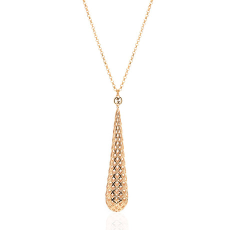 Gucci Diamantissima 18k Rose Gold Pendant Necklace