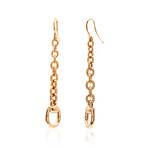 Gucci Horsebit 18k Rose Gold Dangle Earrings