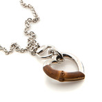 Gucci Bamboo Sterling Silver Heart Necklace