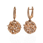 Stephen Webster Fly By Night 18k Rose Gold Diamond Drop Earrings