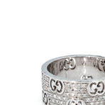 Gucci 18k White Gold Stardust Diamond Ring // Ring Size: 6.5