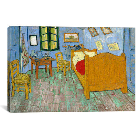 Bedroom In Arles, Second Version, September 1889 (Art Institute Of Chicago) // Vincent van Gogh (18"W x 26"H x 0.75"D)