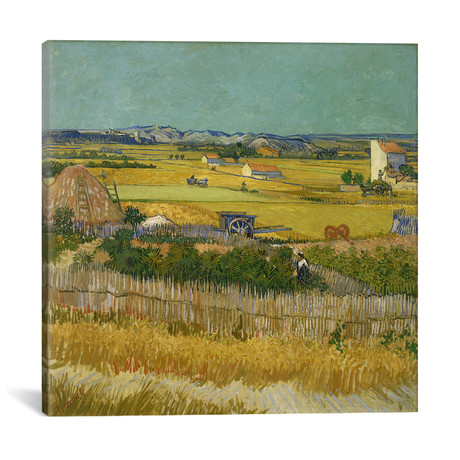 The Harvest // Vincent van Gogh // 1888 (18"W x 18"H x 0.75"D)