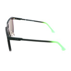 Police Men's Sunglasses // SPL586M // Green + Shiny Black