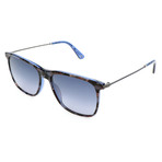 Police Men's Sunglasses // SPL572 // Transparent Blue + Havana