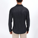 Denim Button-Up Shirt // Gray (M)