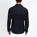 Denim Button-Up Shirt // Black (M)