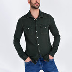 Denim Button-Up Shirt // Khaki (S)
