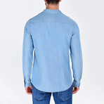 Denim Button-Up Shirt // Blue (S)