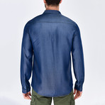 Denim Button-Up Shirt II // Dark Blue (L)