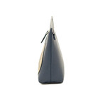 Fendi // Leather Medium Pyramid Pouch Bag // Blue