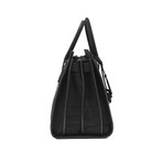 Saint Laurent // Soft Leather Sac De Jour Croc Embossed Medium Tote Handbag // Black