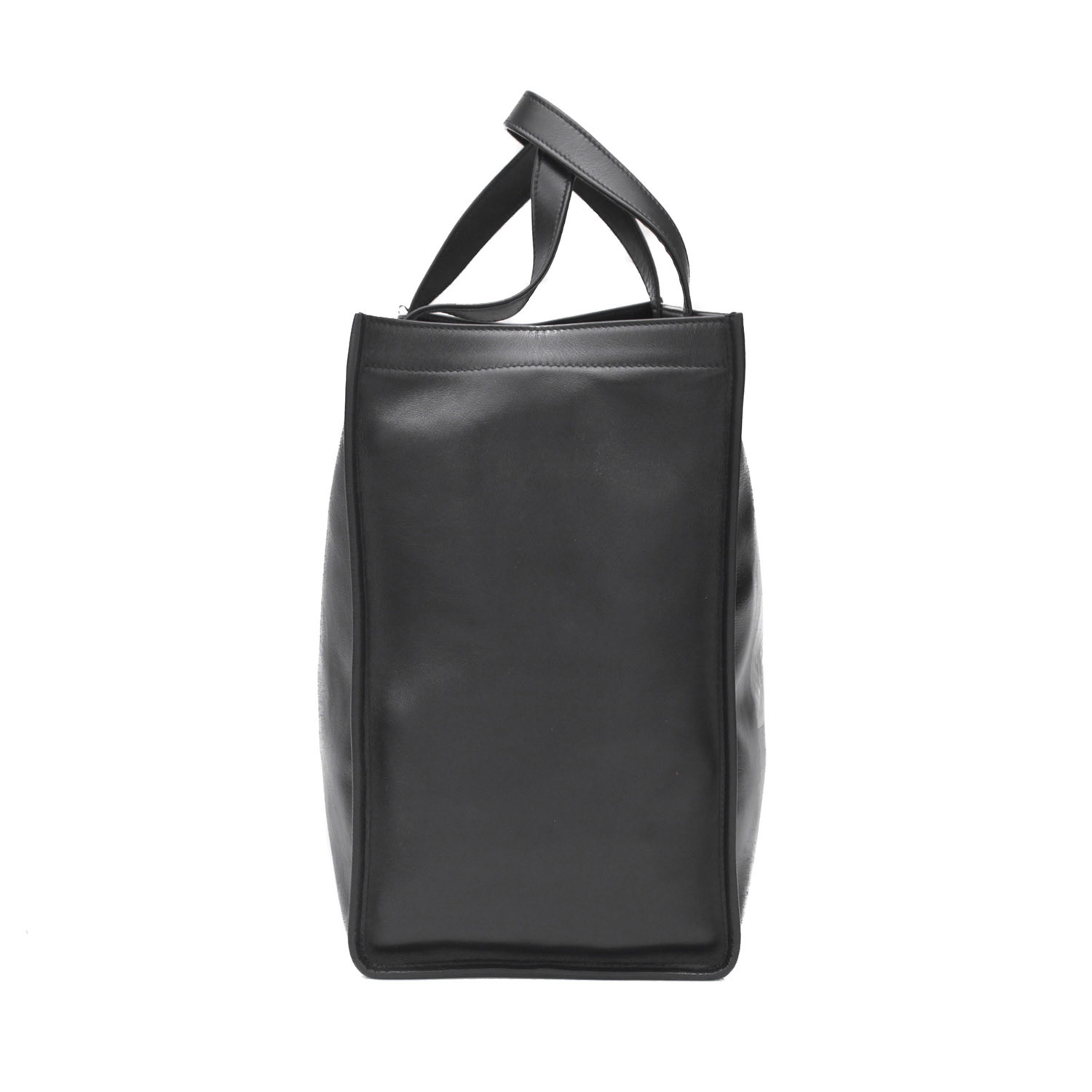 Balenciaga // Calfskin Leather Kitten Market Shopper Tote Handbag ...