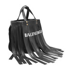 Balenciaga // Calfskin Leather XS Laundry Cabas Shopper Handbag // Black