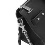 Saint Laurent // Grained Leather Sac De Jour Zipped Small Tote Handbag // Black