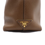 Prada // Vitello Phenix Leather Tote Handbag // Brown