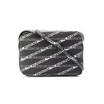 Balenciaga // Calfskin Leather Everyday Allover Camera Handbag V2 // Black