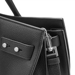 Saint Laurent // Grained Leather Sac De Jour Medium Tote Handbag // Black