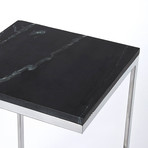 Grant Metal and Black Marble End Table