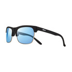 Unisex Ryland Polarized Sunglasses // Matte Black + Blue Water