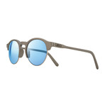 Unisex Reign Polarized Sunglasses // Matte Pewter + Blue Water