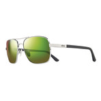 Unisex Freeman Polarized Sunglasses // Chrome + Green Water